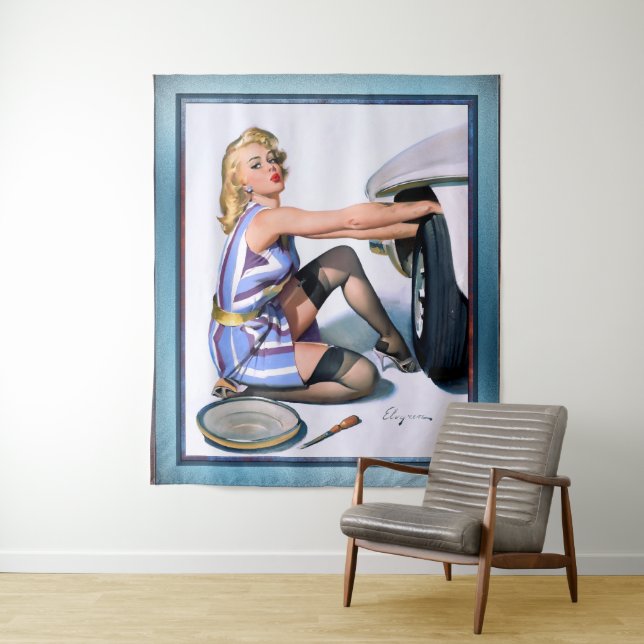Schnellwechsel von Gil Elvgren Wandteppich (Beispiel)