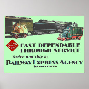 Schnellzuganglicher Eisenbahnverkehr Poster