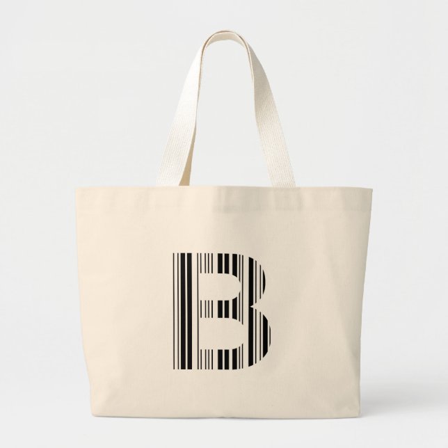 SCHNITT B BAR CODE Erste erste Barcode-Muster Jumbo Stoffbeutel (Vorne)