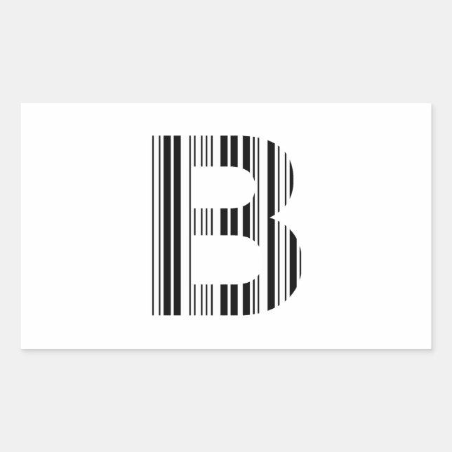 SCHNITT B BAR CODE Erste erste Barcode-Muster Rechteckiger Aufkleber (Vorderseite)