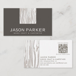 Schnittholz Moderner beruflicher Zimmermann Qr Cod Visitenkarte