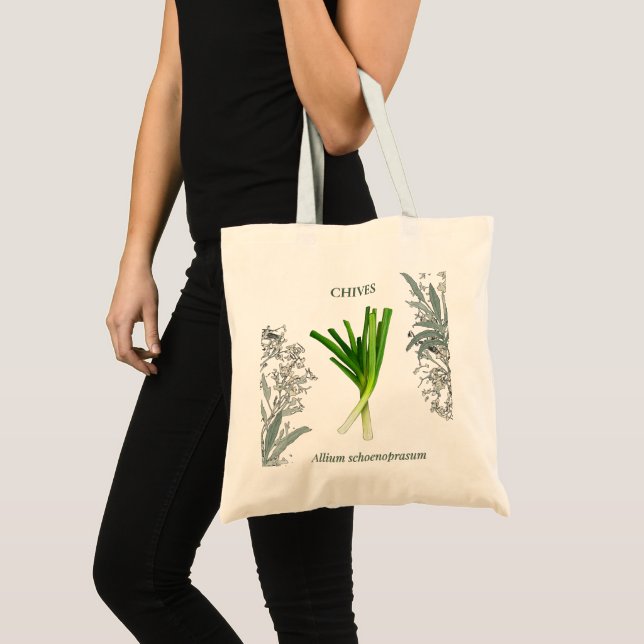 Schnittlauch — Allium schoenoprasum Tragetasche (Vorderseite (Produkt))