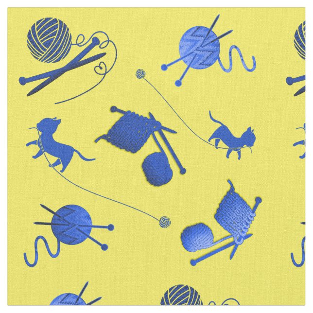 Schnittmuster aus blauem Muster, genäht Stoff (Nahaufnahme)