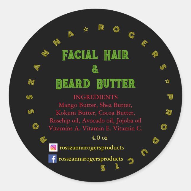 SCHNITTSTECKER RUNDER AUFKLEBER (Vorderseite)