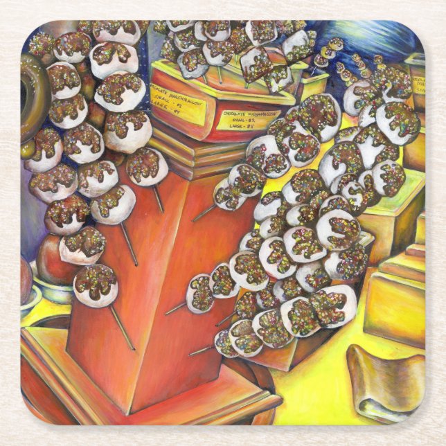 Schnittstelle zwischen Raumfahrt und Handel Rechteckiger Pappuntersetzer (Vorderseite)