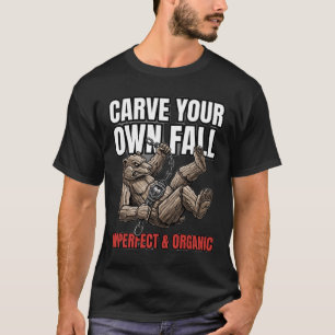 Schnitze deinen eigenen Herbst-Organischen Bären T-Shirt