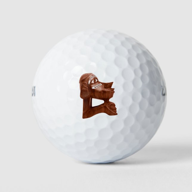 Schnitzel aus Holz Golfball (Vorderseite)