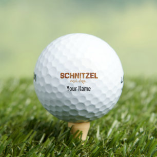 Schnitzel jeden Tag Funny Cutlet Escalope Design Golfball