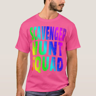 Schnitzeljagd-Trupp Spaß-Matching-Team Regenbogen T-Shirt