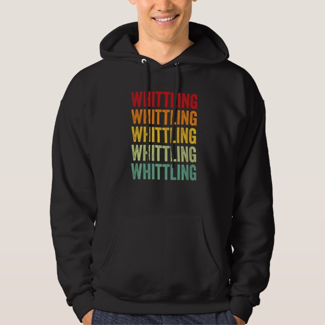 Schnitzender Schnitzhobbyist Regenbogen Hoodie (Vorderseite)