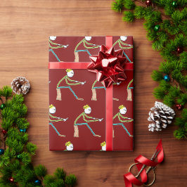 Schnitzender Stockmann Geschenkpapier