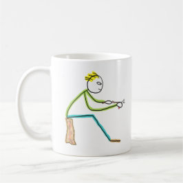 Schnitzender Stockmann Kaffeetasse