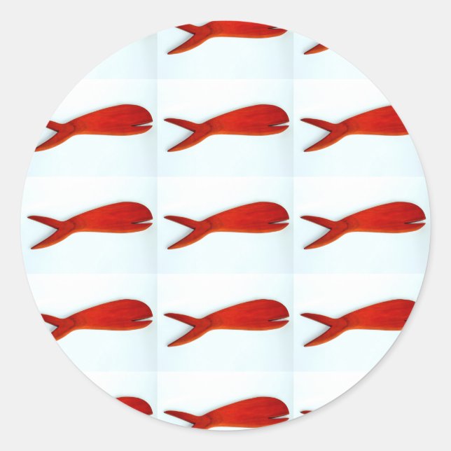 Schnitzfisch Runder Aufkleber (Vorderseite)