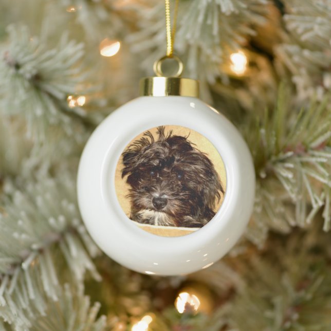 Schnoodle-Ball-Ornament Keramik Kugel-Ornament (Baum)
