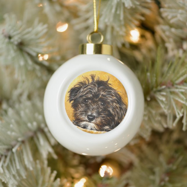Schnoodle-Ball-Ornament Keramik Kugel-Ornament (Baum)