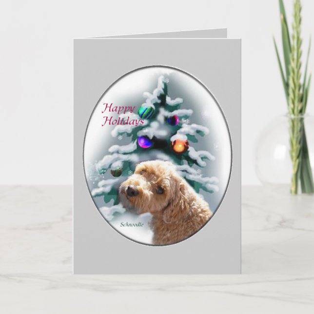 Schnoodle Christmas Geschenke Feiertagskarte (Vorderseite)