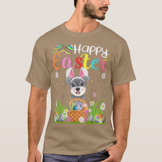 Schnoodle Dog Bunny Egg Jagd Funny Schnoodle Ha T-Shirt