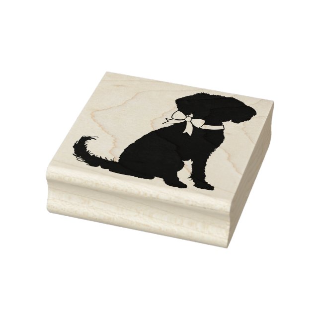 Schnoodle Dog Puppy Gummistempel (Stempel)