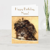 Schnoodle Geburtstagskarte individuell anpassbare