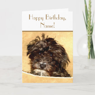 Schnoodle Geburtstagskarte mit anpassbarem Text Karte