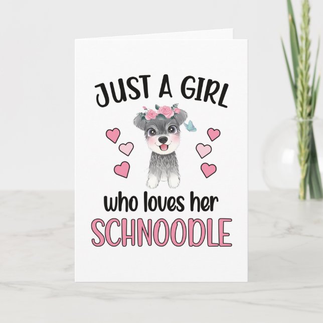 Schnoodle Girl Dog Lover Dog Owner Schnoodle Mama Karte (Vorderseite)