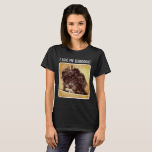 Schnoodle-Hund Damen Schwarz Basic T-Shirt