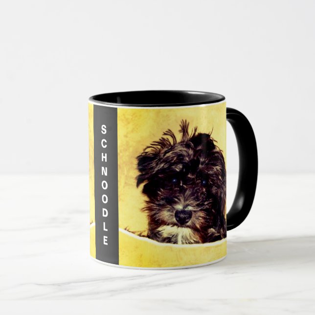 Schnoodle Hund personalisierte Mug Tasse (VorderseiteRechts)