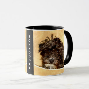 Schnoodle Hund Personalisierter Kombi-Becher Tasse