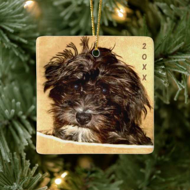Schnoodle Keramik Ornament (Baum)