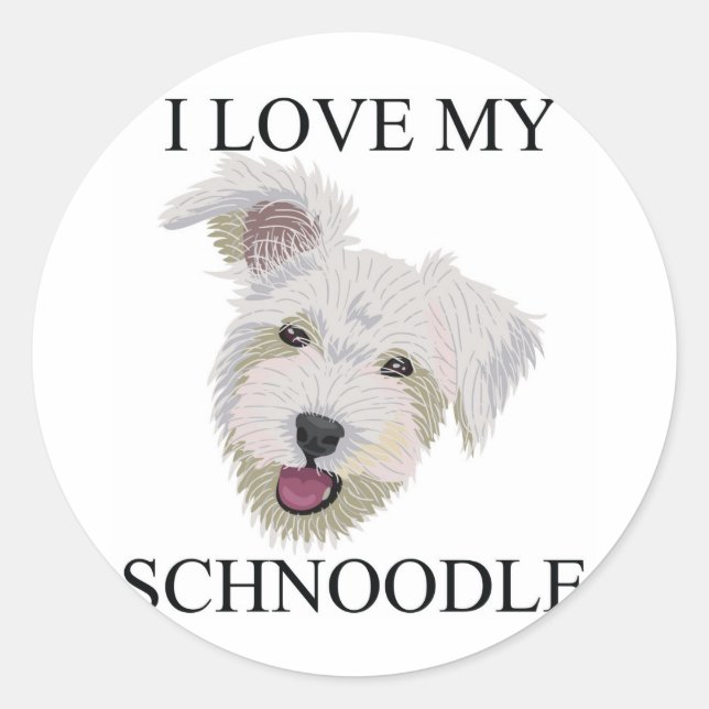 SCHNOODLE Liebe! Runder Aufkleber (Vorderseite)