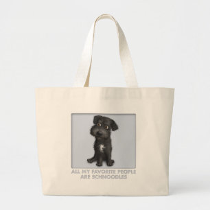 Schnoodle (schwarzer) Liebling Jumbo Stoffbeutel