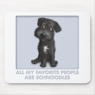 Schnoodle (schwarzer) Liebling Mousepad
