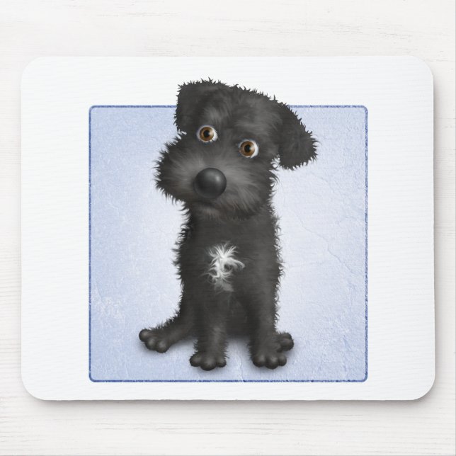 Schnoodle (Schwarzes) Mousepad (Vorne)