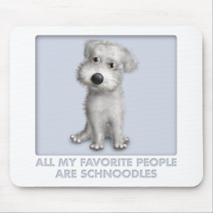 Schnoodle (weißer) Liebling Mousepad