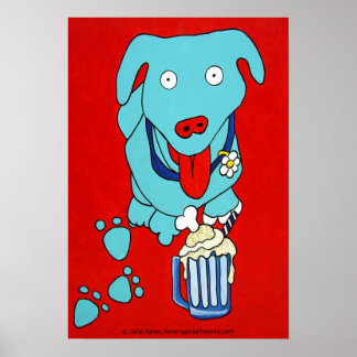 "SCHNOOK'S ROOT BEER FLOAT" Dog Art Print Poster