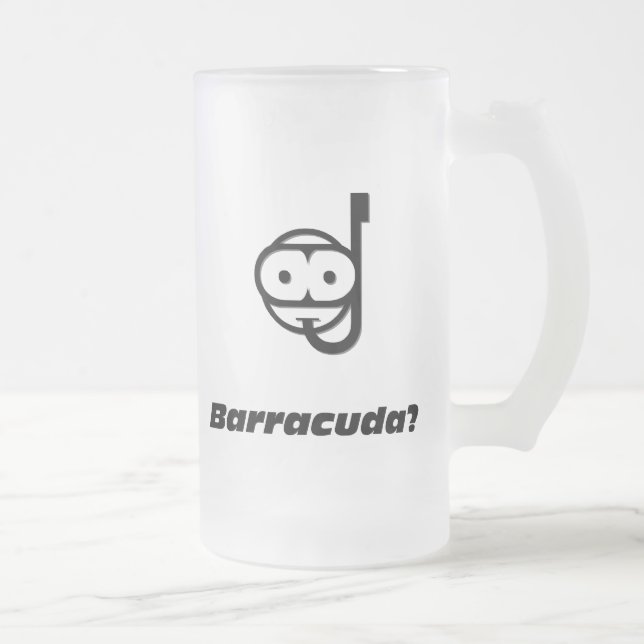 Schnorchel Barracuda Mattglas Bierglas (Rechts)