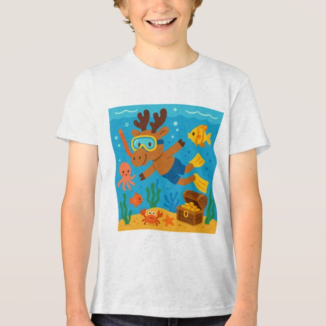 Schnorchel Safari - Ocean Explorer T - Shirt für K (Vorderseite)