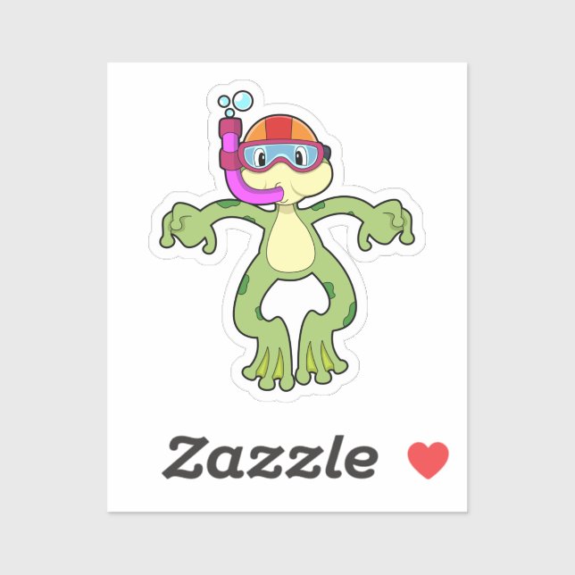 Schnorcheln Aufkleber (Blatt)