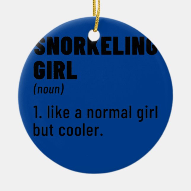 Schnorcheln Girl Noun Definition Diver Scuba Keramik Ornament (Vorne)