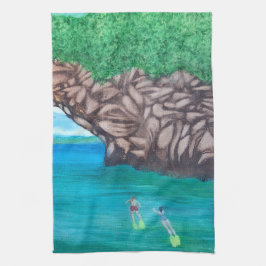 Schnorcheln im Paradies Geschirrtuch