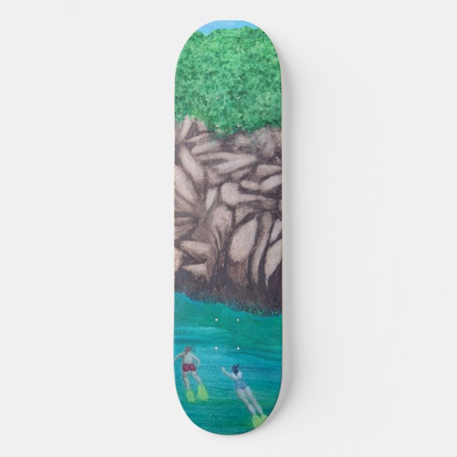 Schnorcheln im Paradies Skateboard (Vorderseite)