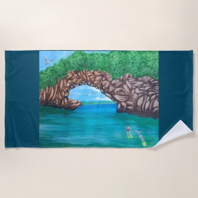 Schnorcheln im Paradies Strandtuch (Vorderseite)