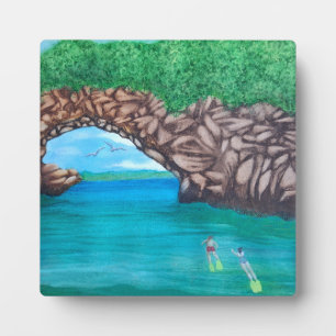 Schnorcheln im Paradis Tabletop Plaque mit Easel Fotoplatte