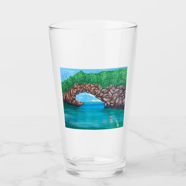 Schnorcheln im Paradise Glass Cup Glas (Vorderseite)