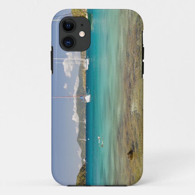 Schnorcheln in idyllischer Piraten Bucht, Bucht, Case-Mate iPhone Hülle (Rückseite)