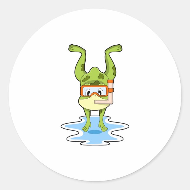 Schnorcheln Runder Aufkleber (Vorderseite)