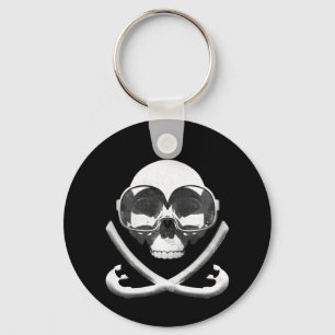 Schnorcheln und Tauchen Piratenflagge Schlüsselanhänger