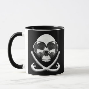 Schnorcheln und Tauchen Piratenflagge Tasse