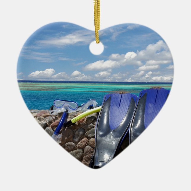 schnorchelnde Werkzeuge Keramikornament (Vorne)