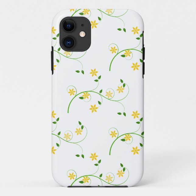 Schnörkel und Blume Case-Mate iPhone Hülle (Rückseite)
